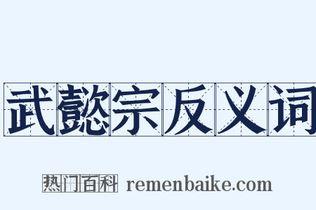 武懿宗反义词是什么意思的图片